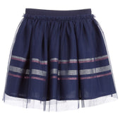 Esprit Girls Navy Stripe Tulle Skirt